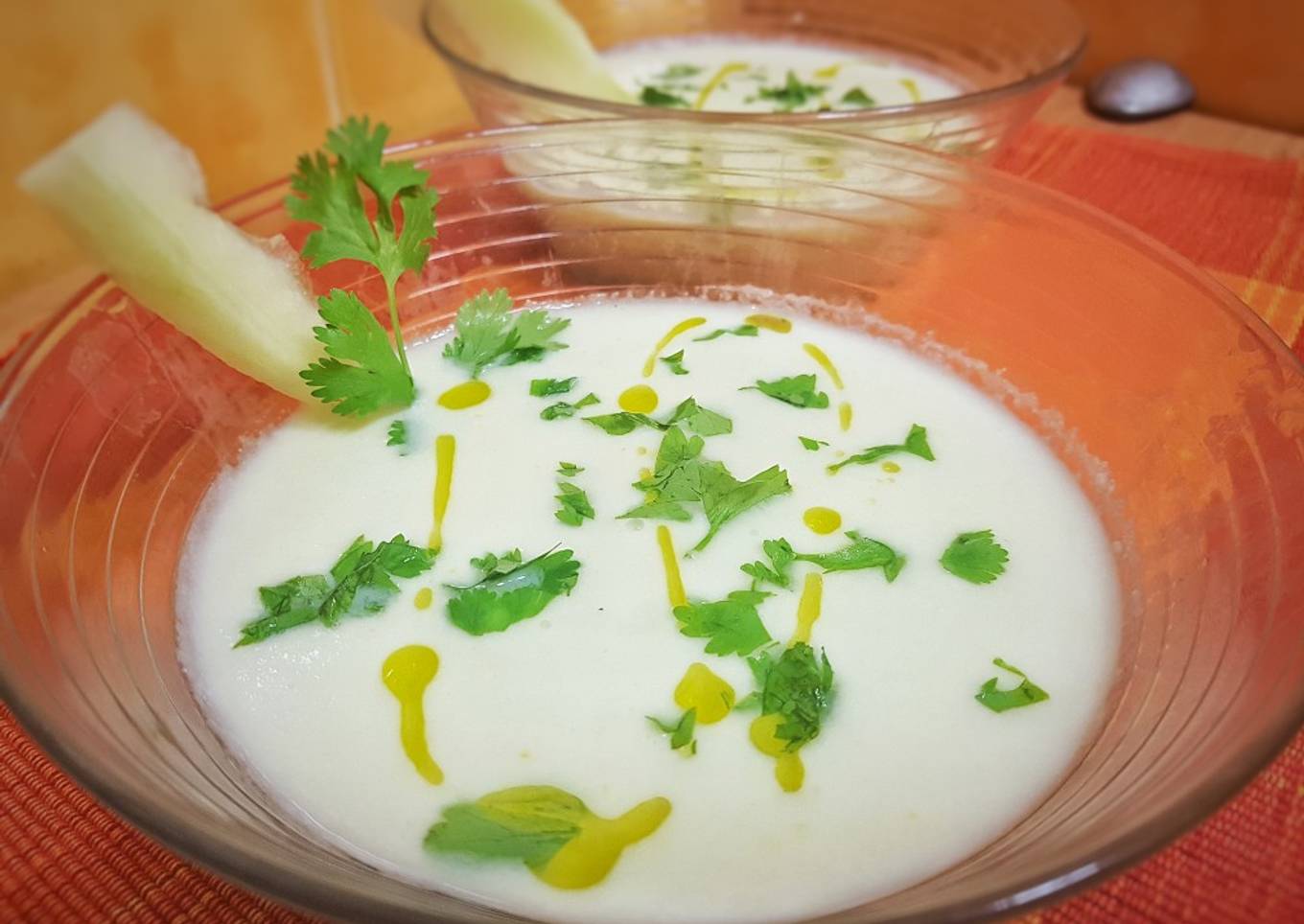 Gazpacho de pepino y melón