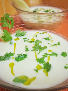 Una foto de Gazpacho de pepino y melón