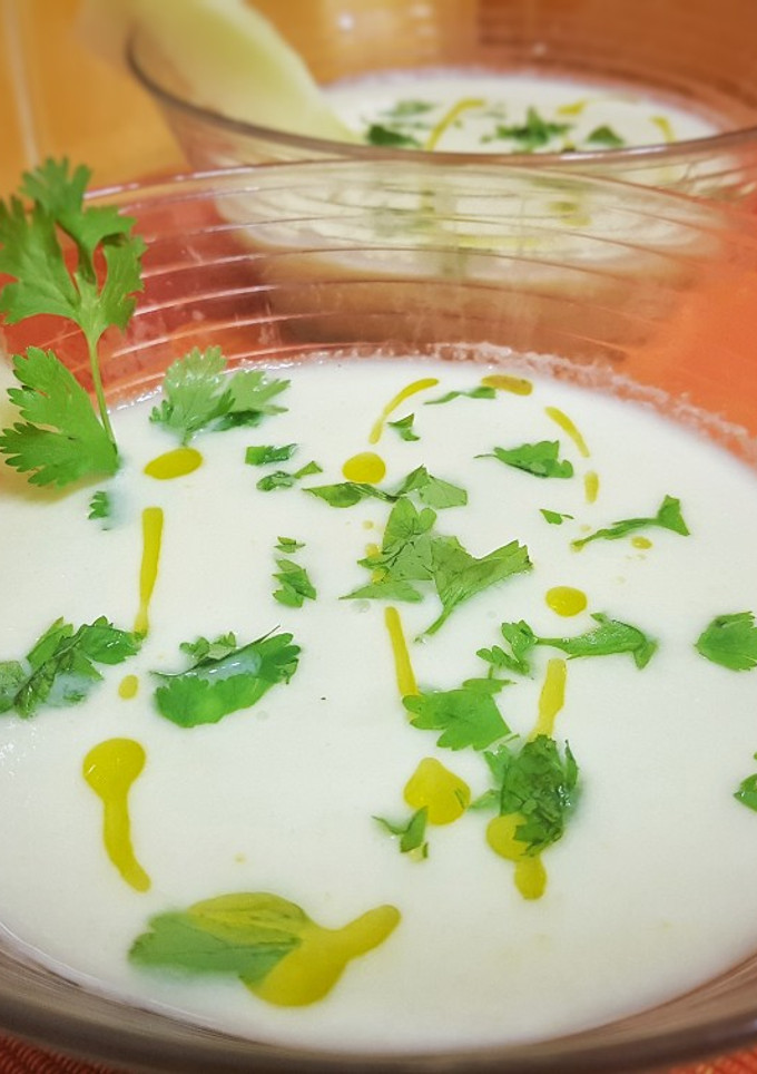 Una foto de Gazpacho de pepino y melón