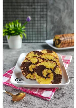 Foto resep Marmer Roll Cake Brownie