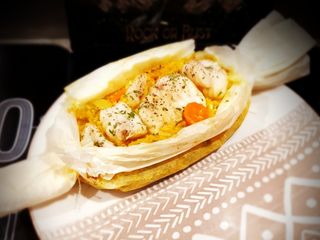 Curry de lotte en papillote
