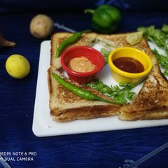 A picture of Stuff Potatoes Tava Toasted Sandwiches (very less masala).