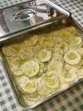 Concombre à la crème, moutarde et ail des ours