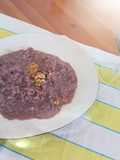 Risotto al Lambrusco e noci
