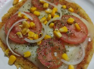 Foto de Pizza com farinha de aveia na frigideira