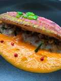 Sandwich di triglia con crema di peperoni