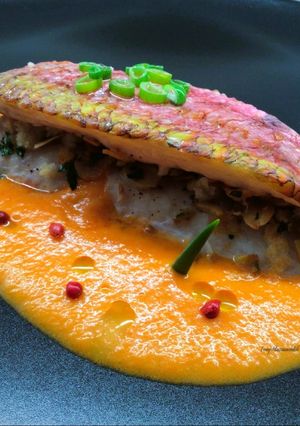 Foto di Sandwich di triglia con crema di peperoni