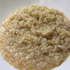 A picture of Risotto ai porri e asiago.
