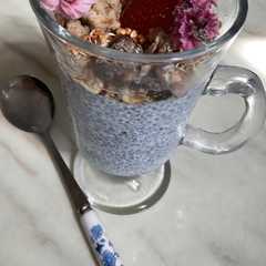 🏃‍♀️‍➡️Chia noire 🍵Petit déjeuner 🫖🥛🍯🏃‍♂️‍➡️Healthy 🍱-レシピのメイン写真
