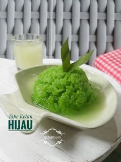 Foto resep 592. Tape Ketan Hijau