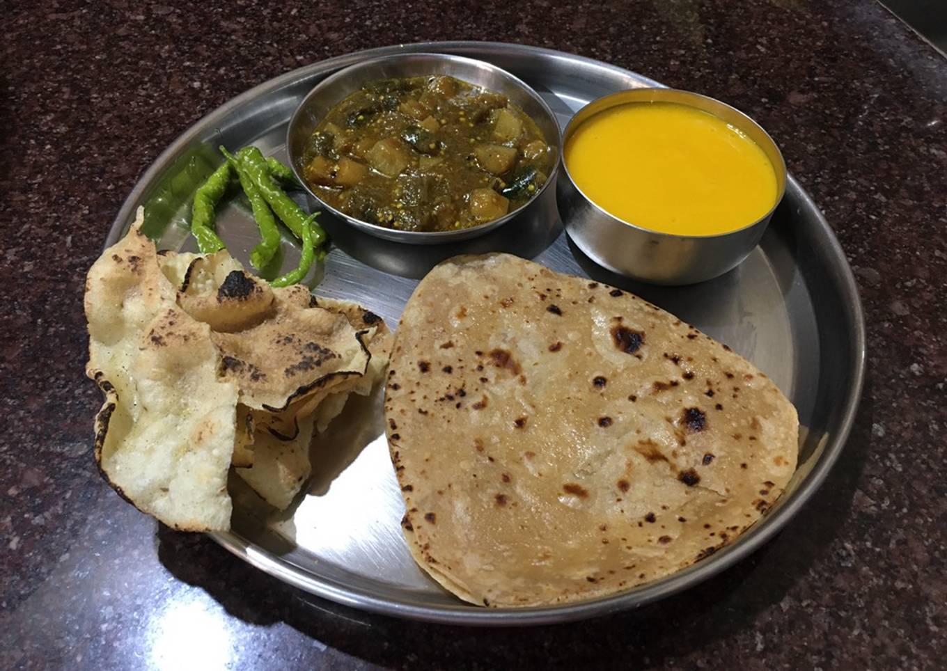 Brinjal & potato sabji