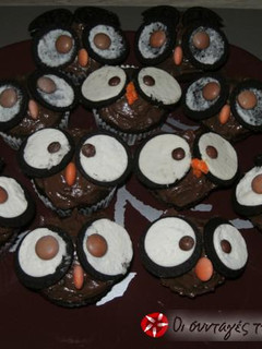 Φωτογραφία της συνταγής Cupcakes κουκουβάγιες