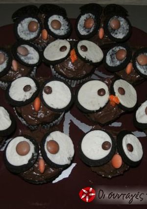Φωτογραφία της συνταγής Cupcakes κουκουβάγιες