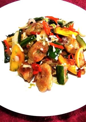 A picture of Stir Fried Veggies with Gnocchi.