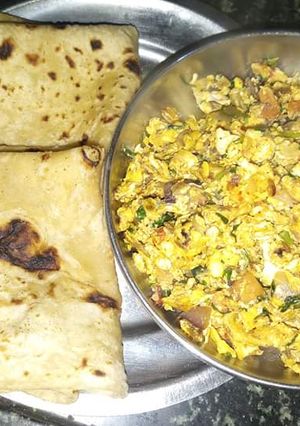 A picture of Anda Bhurji (Indian-Style Scrambled Eggs).