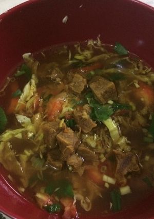 Foto resep Soto Daging Pedas Asam