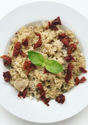 Una foto de Risotto de quinoa y setas