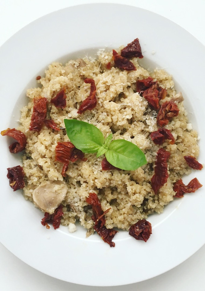 Una foto de Risotto de quinoa y setas