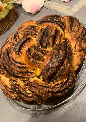 Csokis fonott kalács húsvétra🍫🐰 (Ch csökkentett) recept fotója