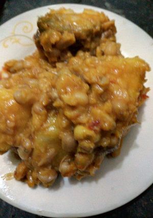 A picture of Beans and Sweet potato.