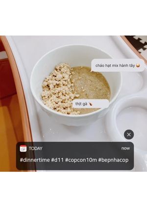 Hình của món Cháo thịt gà hành tây 🧅.