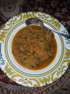 A picture of Spinach Soup (Miyar Taushe).