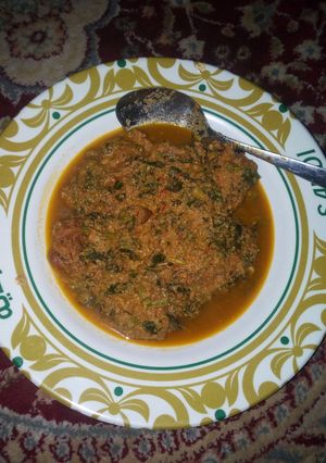 A picture of Spinach Soup (Miyar Taushe).