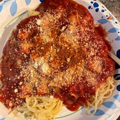 A picture of Spaghetti, Italianne ￼.