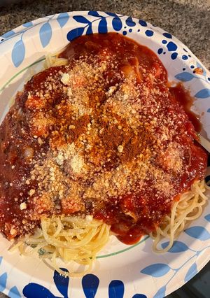 A picture of Spaghetti, Italianne ￼.