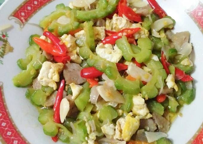 Resep Oseng pare telur bakso simple, Menggugah Selera