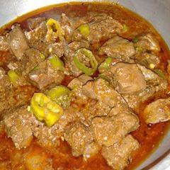 A picture of Kaleji karahi.