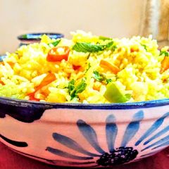 A picture of Vegetable spicy dum biryani.