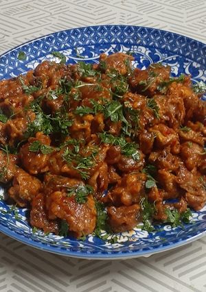 A picture of Mushroom manchurian.