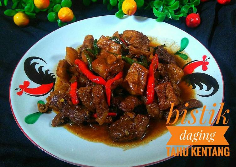 Bistik daging tahu kentang