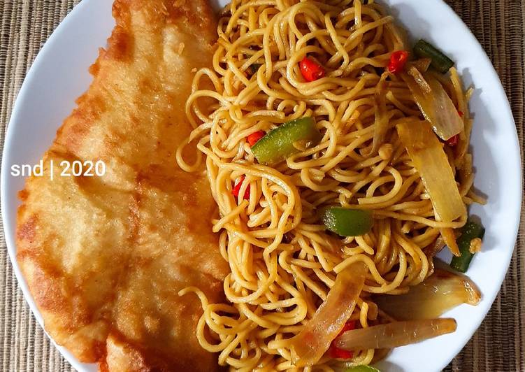 Resep Mie Telur + Crispy Dory #masakanindo 🇮🇩 yang Enak Banget