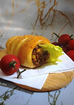 عکسی از دستور ساندویچ گوشت و سبزیجات