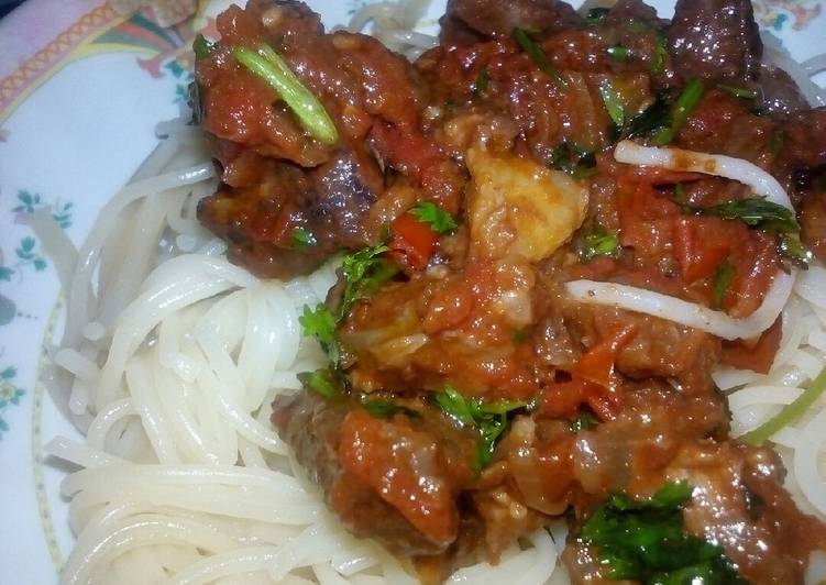 Recipe of Homemade Spaghetti with beef