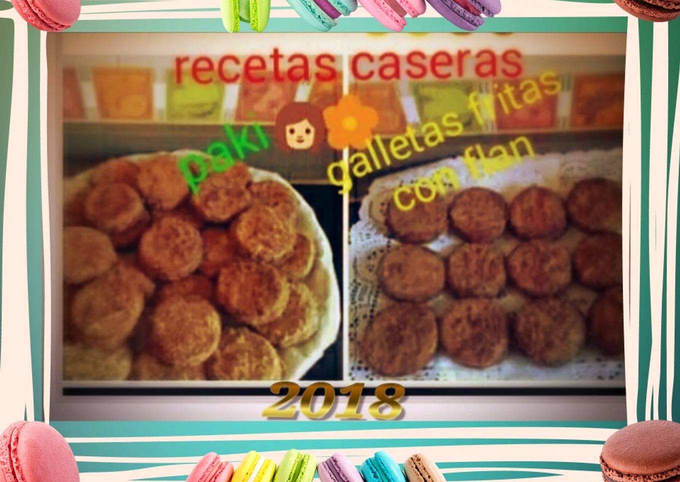 Galleta frita 🍪rellena con flan a mi manera 💠 con Thermomix