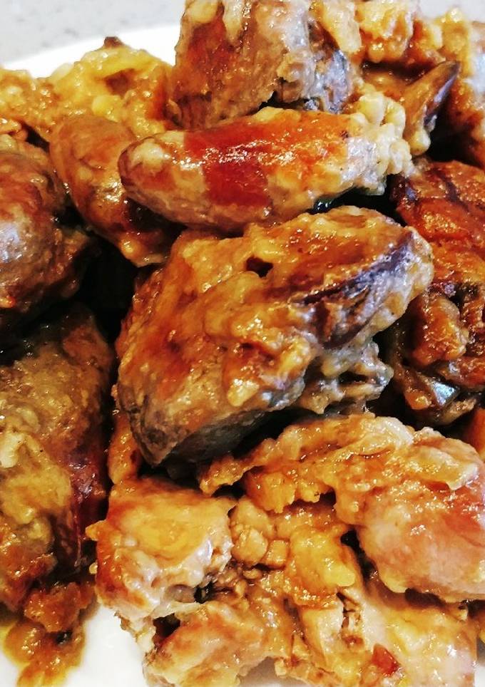 Печень с яблоками и луком #спас