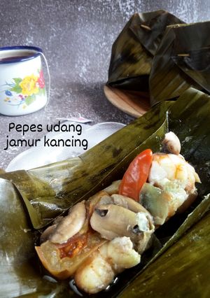 Foto resep Pepes udang jamur kancing