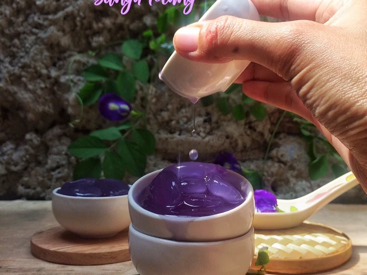 Langkah Mudah untuk Membikin Resep Manisan Kolang Kaling Bunga Telang yang Enak Banget Anti Ribet, Mantap Sekali