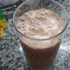My homemade Nutella Chocolate Milkshake A picture of My homemade Nutella Chocolate Milkshake.
