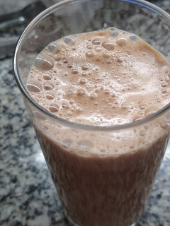A picture of My homemade Nutella Chocolate Milkshake.