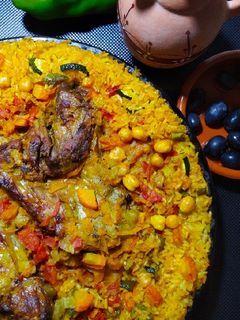 صورة لوصفة ارز بالخضار في الفرن 🥘