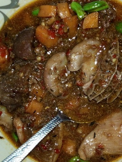 A picture of Assorted Meat Peppersoup (kayan ciki).