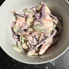 A picture of Rainbow coleslaw.