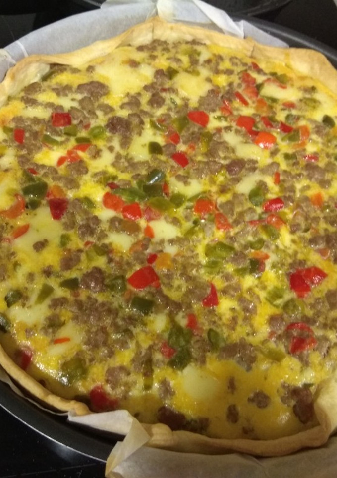 Una foto de Quiche de carne con verduras