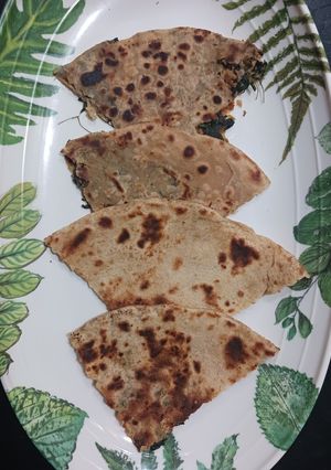 A picture of Sattu-moringa Paratha.