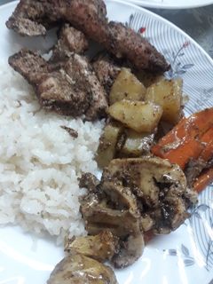 صورة لوصفة دجاج مع الخضار