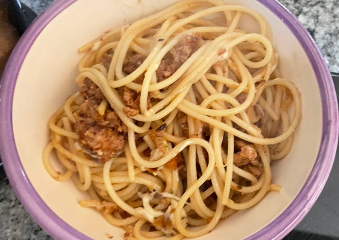 Espaguetis veggies carne picada